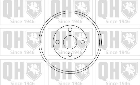 Quinton Hazell BDR328 - Гальмівний барабан autocars.com.ua