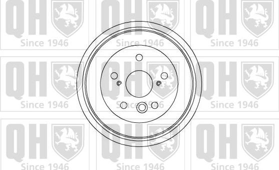 Quinton Hazell BDR373 - Гальмівний барабан autocars.com.ua