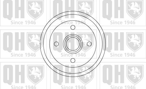 Quinton Hazell BDR533 - Гальмівний барабан autocars.com.ua