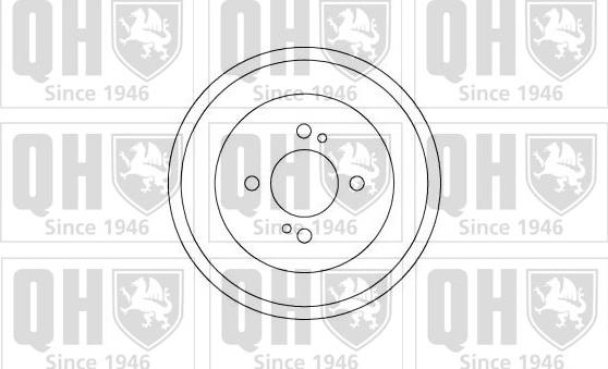 Quinton Hazell BDR537 - Гальмівний барабан autocars.com.ua