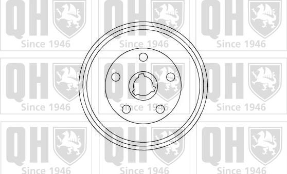 Quinton Hazell BDR557 - Гальмівний барабан autocars.com.ua
