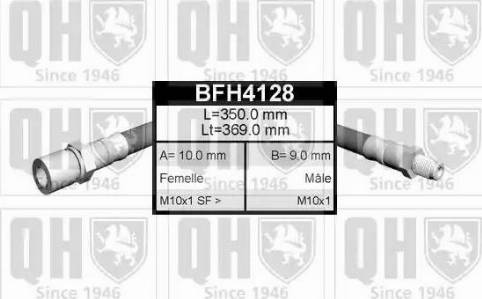 Quinton Hazell BFH4128 - Гальмівний шланг autocars.com.ua