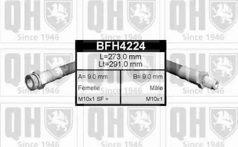 Quinton Hazell BFH4224 - Тормозной шланг autodnr.net