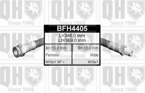 Quinton Hazell BFH4405 - Тормозной шланг autodnr.net