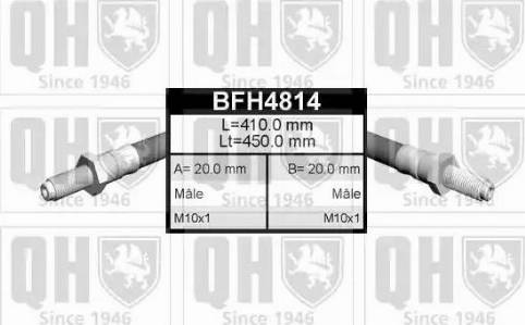 Quinton Hazell BFH4814 - Тормозной шланг avtokuzovplus.com.ua