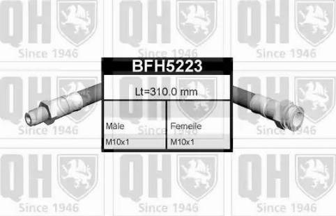 Quinton Hazell BFH5223 - Гальмівний шланг autocars.com.ua