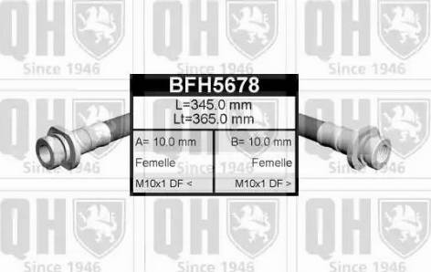 Quinton Hazell BFH5678 - Тормозной шланг avtokuzovplus.com.ua
