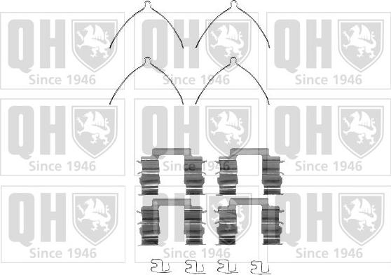 Quinton Hazell BFK851 - Комплектуючі, колодки дискового гальма autocars.com.ua