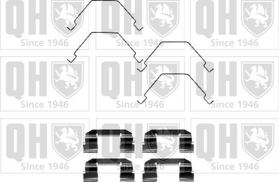 Quinton Hazell BFK919 - Комплектуючі, колодки дискового гальма autocars.com.ua