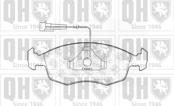 Quinton Hazell BP1002 - Гальмівні колодки, дискові гальма autocars.com.ua