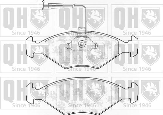 Quinton Hazell BP1014 - Тормозные колодки, дисковые, комплект autodnr.net