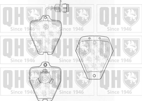 Quinton Hazell BP1037 - Гальмівні колодки, дискові гальма autocars.com.ua