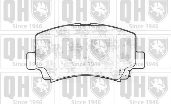 Quinton Hazell BP1101 - Гальмівні колодки, дискові гальма autocars.com.ua