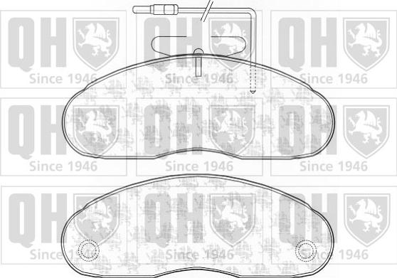 Quinton Hazell BP1136 - Гальмівні колодки, дискові гальма autocars.com.ua