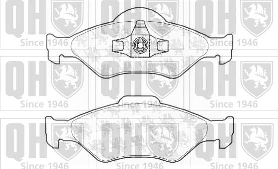 Quinton Hazell BP1260 - Гальмівні колодки, дискові гальма autocars.com.ua