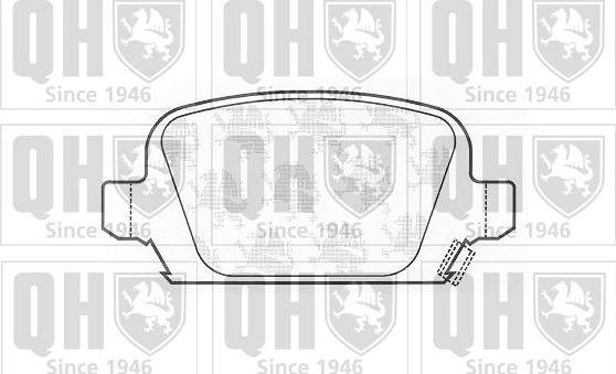 Quinton Hazell BP1267 - Гальмівні колодки, дискові гальма autocars.com.ua