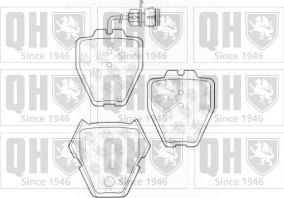 Quinton Hazell BP1268 - Гальмівні колодки, дискові гальма autocars.com.ua