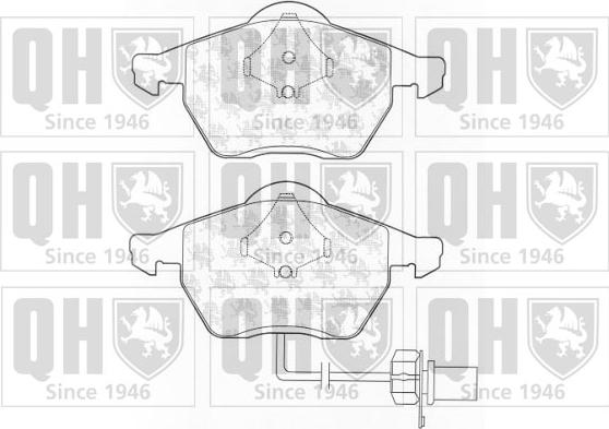 Quinton Hazell BP1324 - Гальмівні колодки, дискові гальма autocars.com.ua