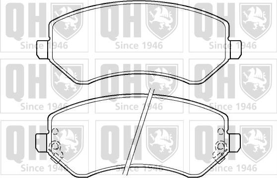 Quinton Hazell BP1344 - Гальмівні колодки, дискові гальма autocars.com.ua