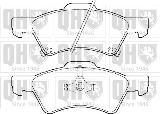 Quinton Hazell BP1345 - Гальмівні колодки, дискові гальма autocars.com.ua
