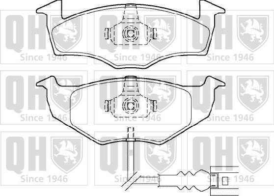 Quinton Hazell BP1372 - Тормозные колодки, дисковые, комплект autodnr.net