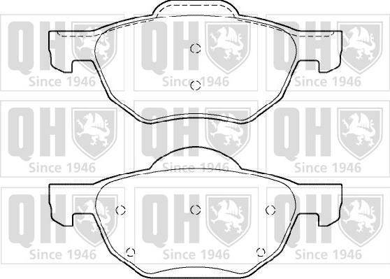 Quinton Hazell BP1380 - Гальмівні колодки, дискові гальма autocars.com.ua