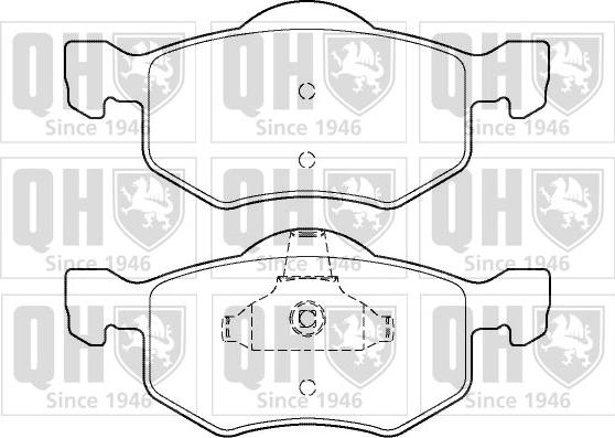 Quinton Hazell BP1408 - Гальмівні колодки, дискові гальма autocars.com.ua