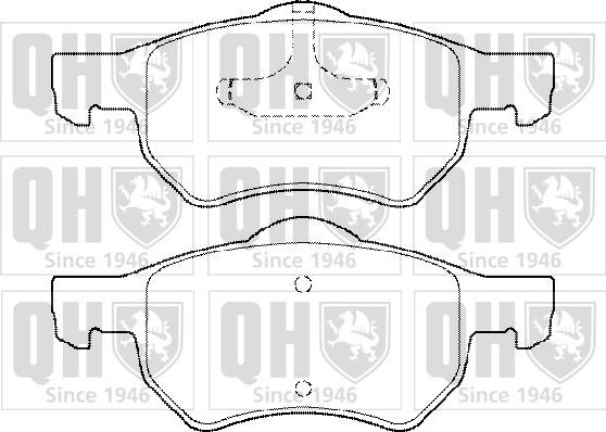Quinton Hazell BP1468 - Гальмівні колодки, дискові гальма autocars.com.ua