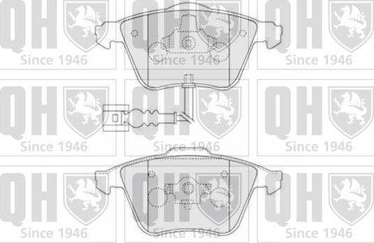 Quinton Hazell BP1533 - Тормозные колодки, дисковые, комплект avtokuzovplus.com.ua