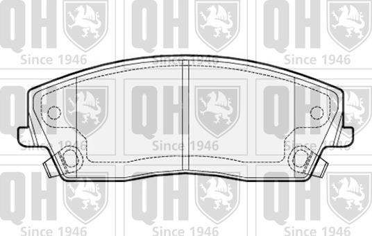Quinton Hazell BP1535 - Гальмівні колодки, дискові гальма autocars.com.ua