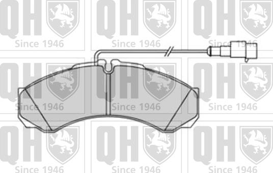 Quinton Hazell BP1622 - Гальмівні колодки, дискові гальма autocars.com.ua