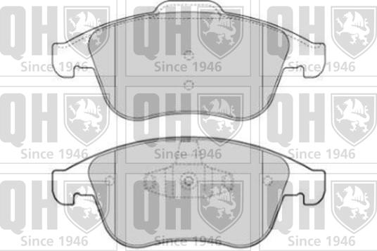 Quinton Hazell BP1644 - Гальмівні колодки, дискові гальма autocars.com.ua