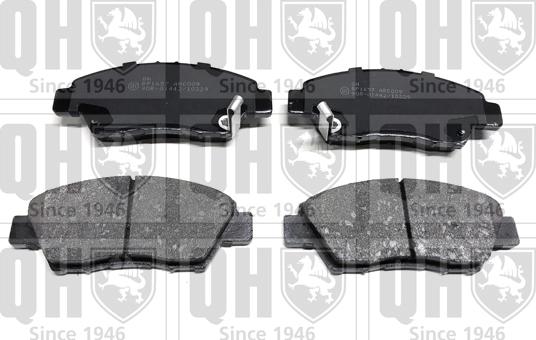 Quinton Hazell BP1657 - Гальмівні колодки, дискові гальма autocars.com.ua