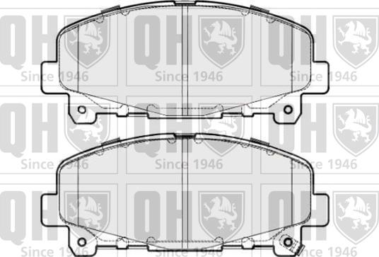 Quinton Hazell BP1687 - Гальмівні колодки, дискові гальма autocars.com.ua