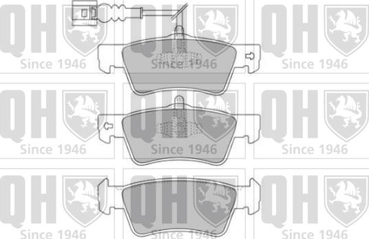 Quinton Hazell BP1698 - Тормозные колодки, дисковые, комплект autodnr.net