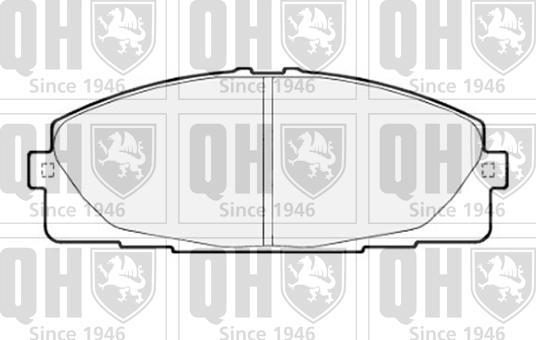 Quinton Hazell BP1725 - Тормозные колодки, дисковые, комплект autodnr.net