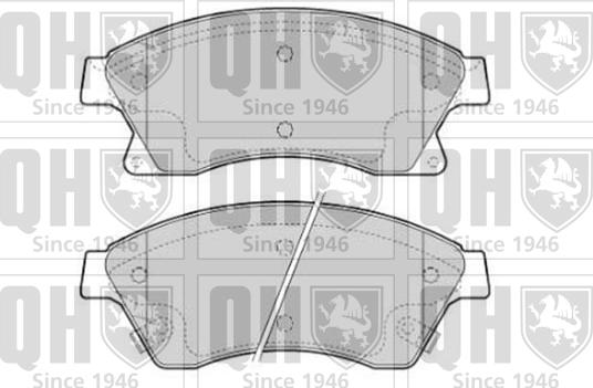 Quinton Hazell BP1762 - Гальмівні колодки, дискові гальма autocars.com.ua