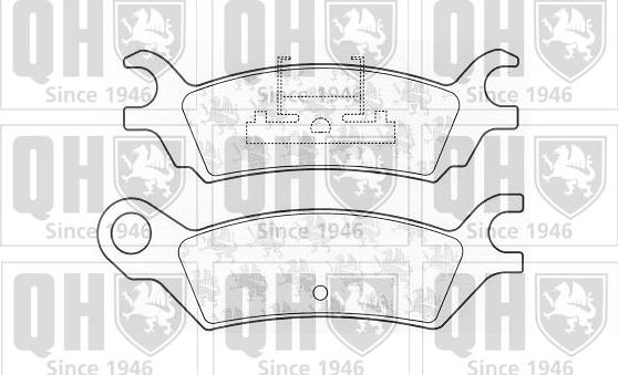 Quinton Hazell BP508 - Тормозные колодки, дисковые, комплект avtokuzovplus.com.ua