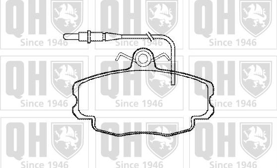 Quinton Hazell BP536 - Гальмівні колодки, дискові гальма autocars.com.ua