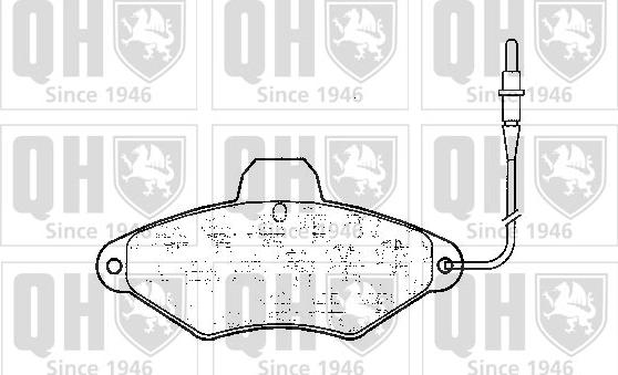 Quinton Hazell BP597 - Гальмівні колодки, дискові гальма autocars.com.ua