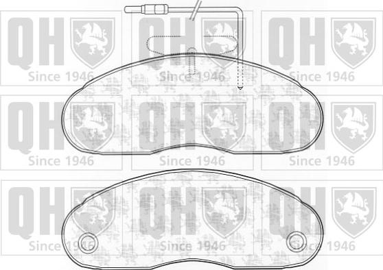 Quinton Hazell BP657 - Гальмівні колодки, дискові гальма autocars.com.ua