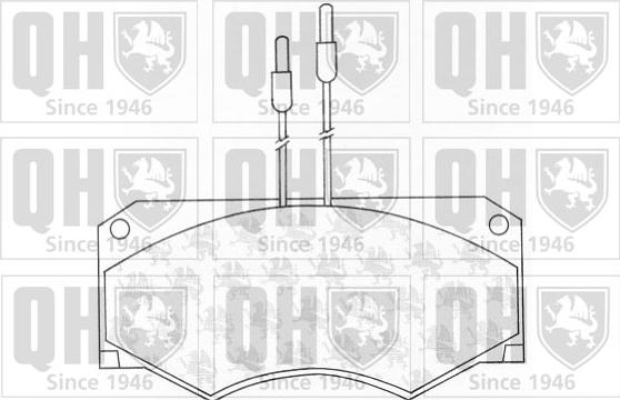 Quinton Hazell BP672 - Гальмівні колодки, дискові гальма autocars.com.ua