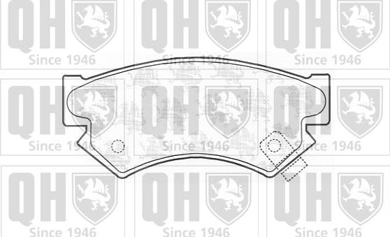 Quinton Hazell BP715 - Тормозные колодки, дисковые, комплект avtokuzovplus.com.ua