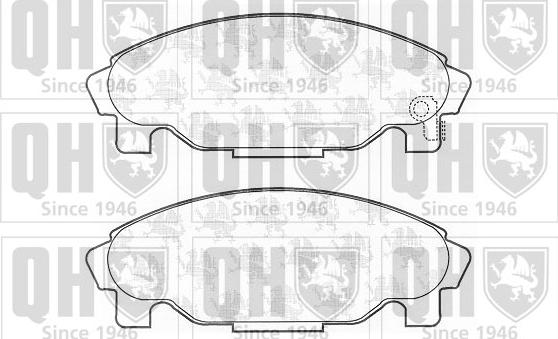 Quinton Hazell BP806 - Тормозные колодки, дисковые, комплект autodnr.net