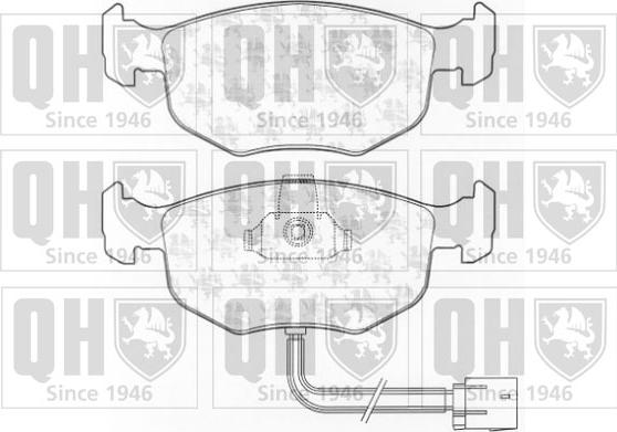 Quinton Hazell BP834 - Тормозные колодки, дисковые, комплект avtokuzovplus.com.ua