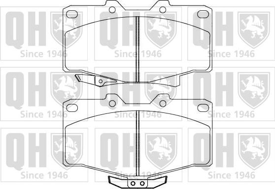 Quinton Hazell BP858 - Гальмівні колодки, дискові гальма autocars.com.ua