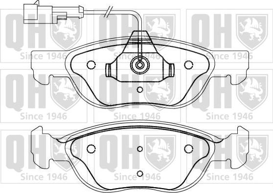 Quinton Hazell BP861 - Тормозные колодки, дисковые, комплект avtokuzovplus.com.ua