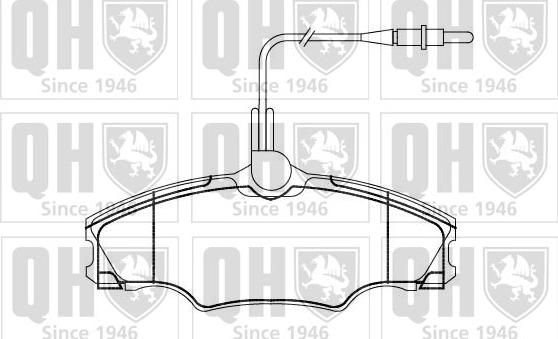 Quinton Hazell BP864 - Тормозные колодки, дисковые, комплект avtokuzovplus.com.ua