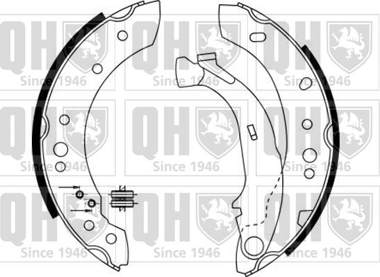 Quinton Hazell BS1130 - Комплект тормозных колодок, барабанные avtokuzovplus.com.ua