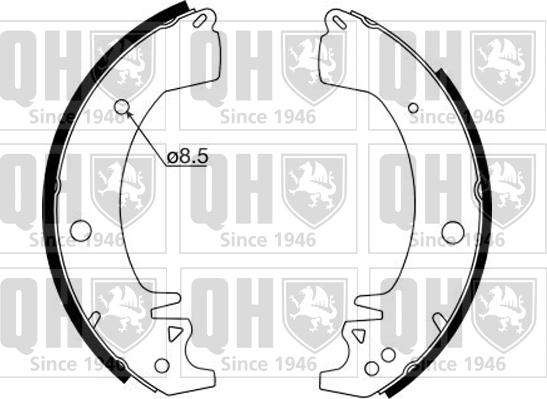 Quinton Hazell BS1136 - Комплект тормозных колодок, барабанные avtokuzovplus.com.ua